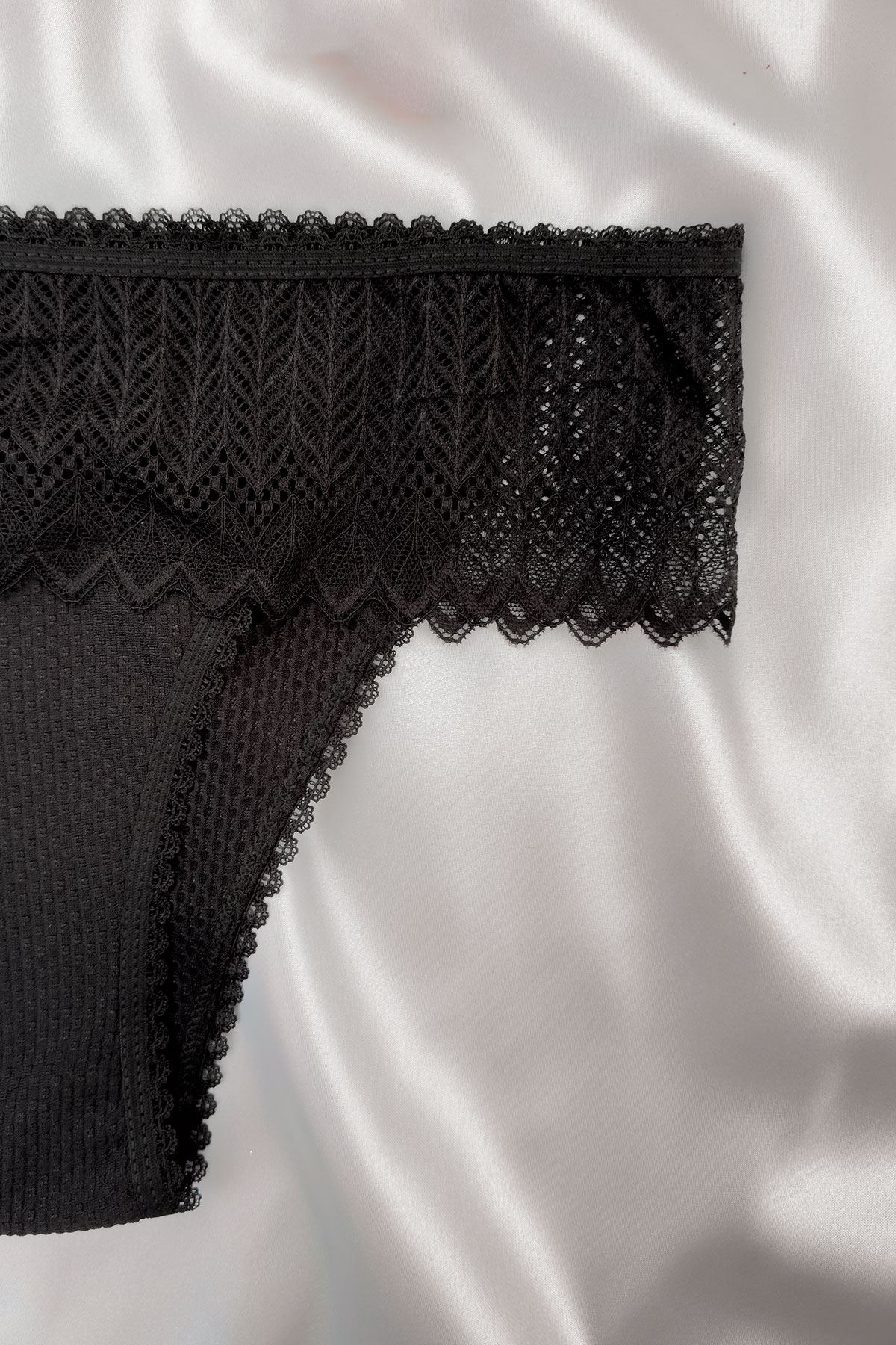 Destekli Jakarlı Sütyen Takım Siyah