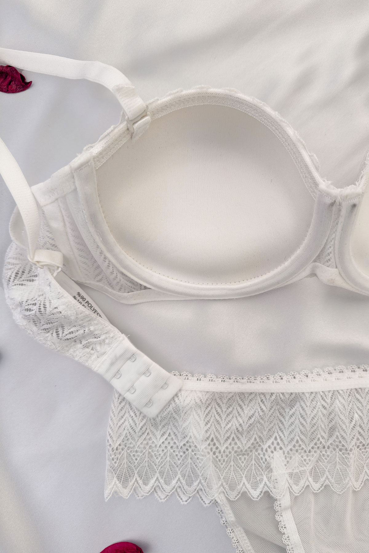 Destekli Straplez Sütyen Takım Ekru