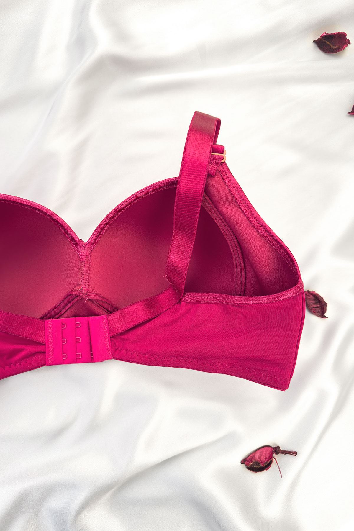 Desteksiz Puantiyeli Sütyen Vişne