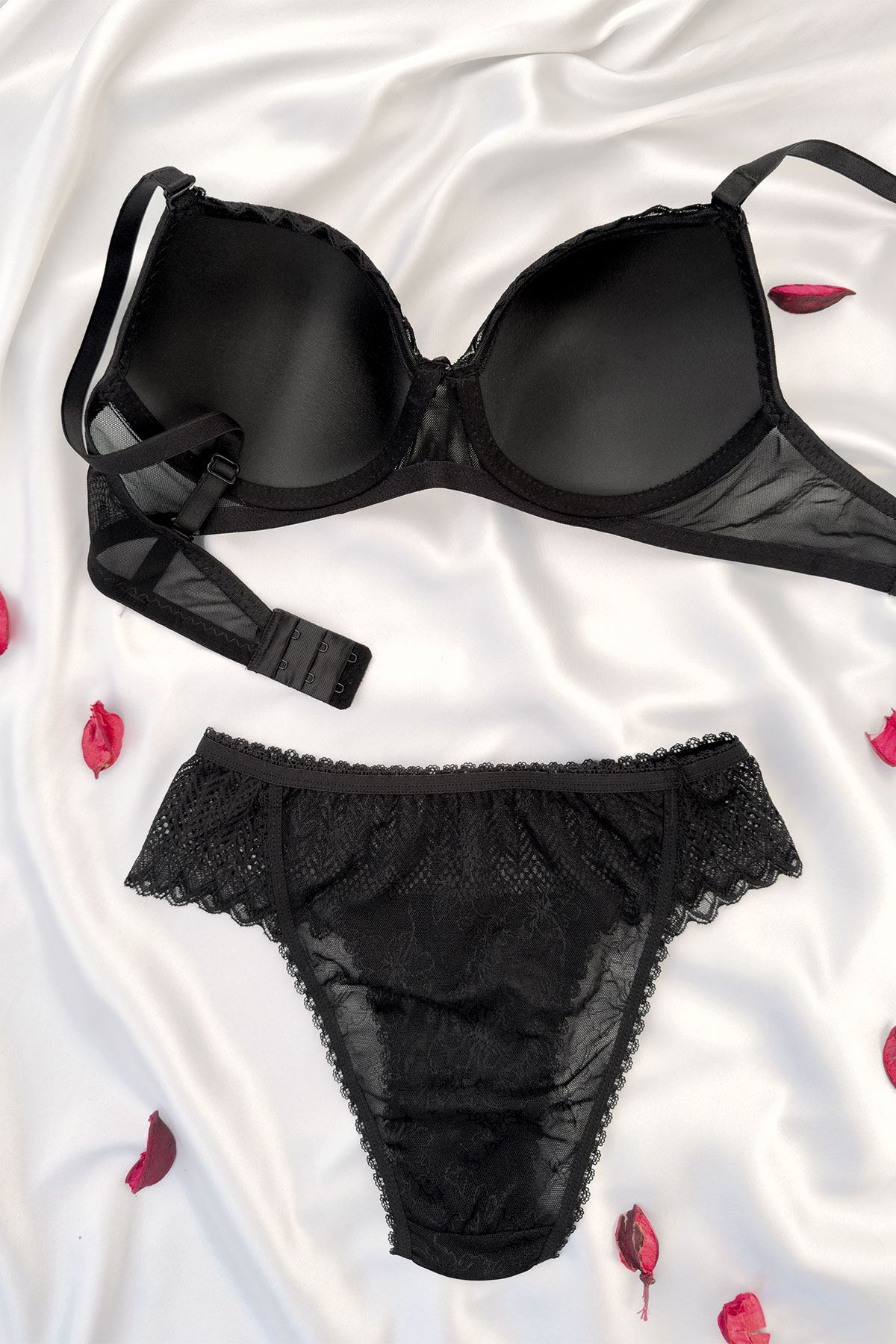 Desteksiz Lotus Sütyen Takım Siyah