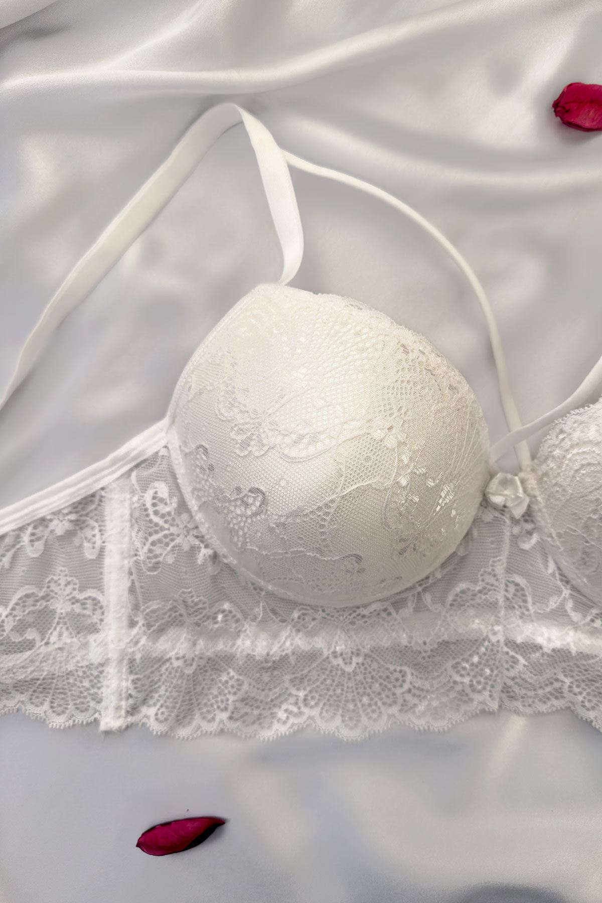 Desteksiz Bralet Sütyen Takım Ekru