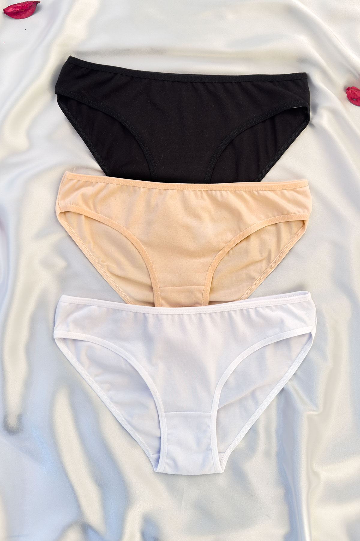 3'lü Basic Bikini Külot Set