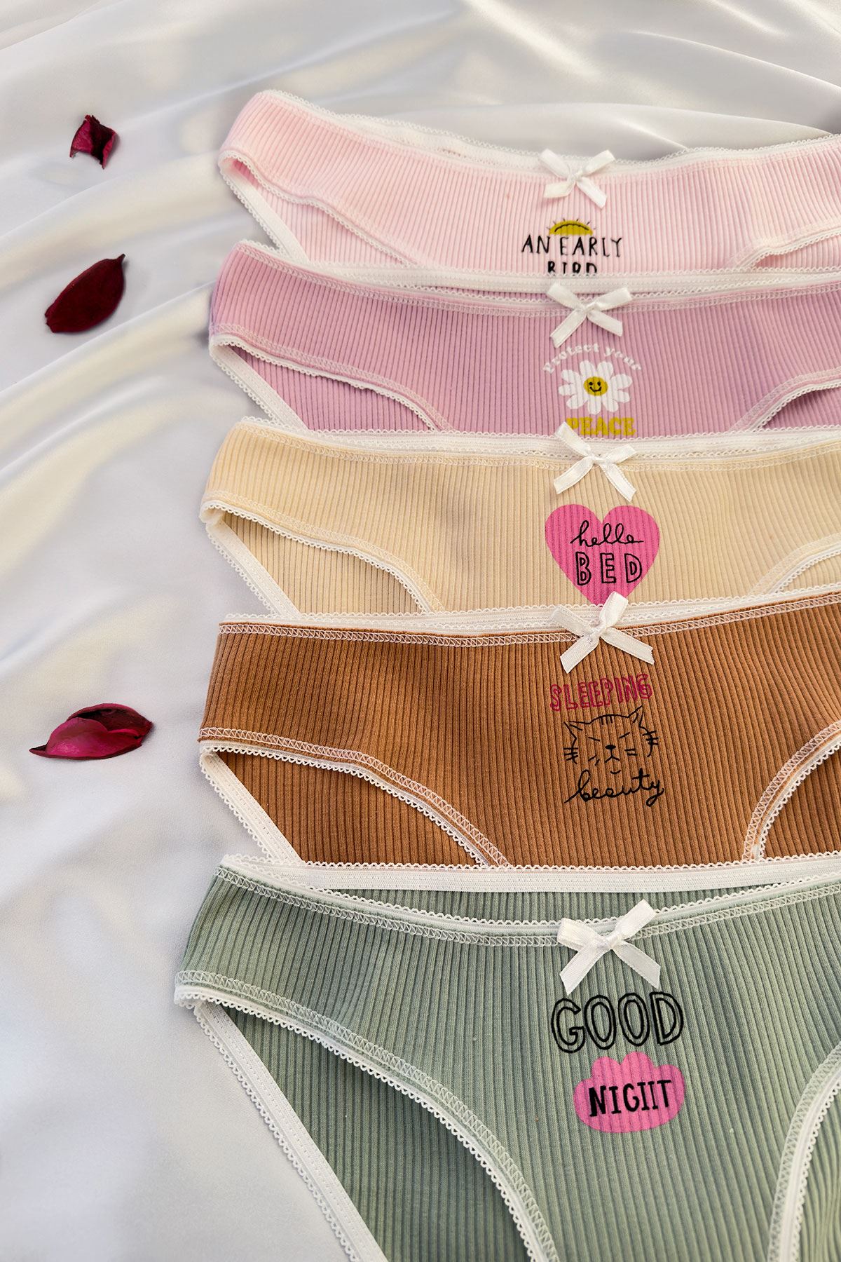 5'li Baskılı Bikini Külot Set