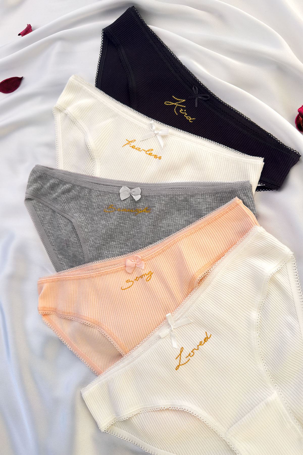 5'li Baskılı Bikini Külot Set