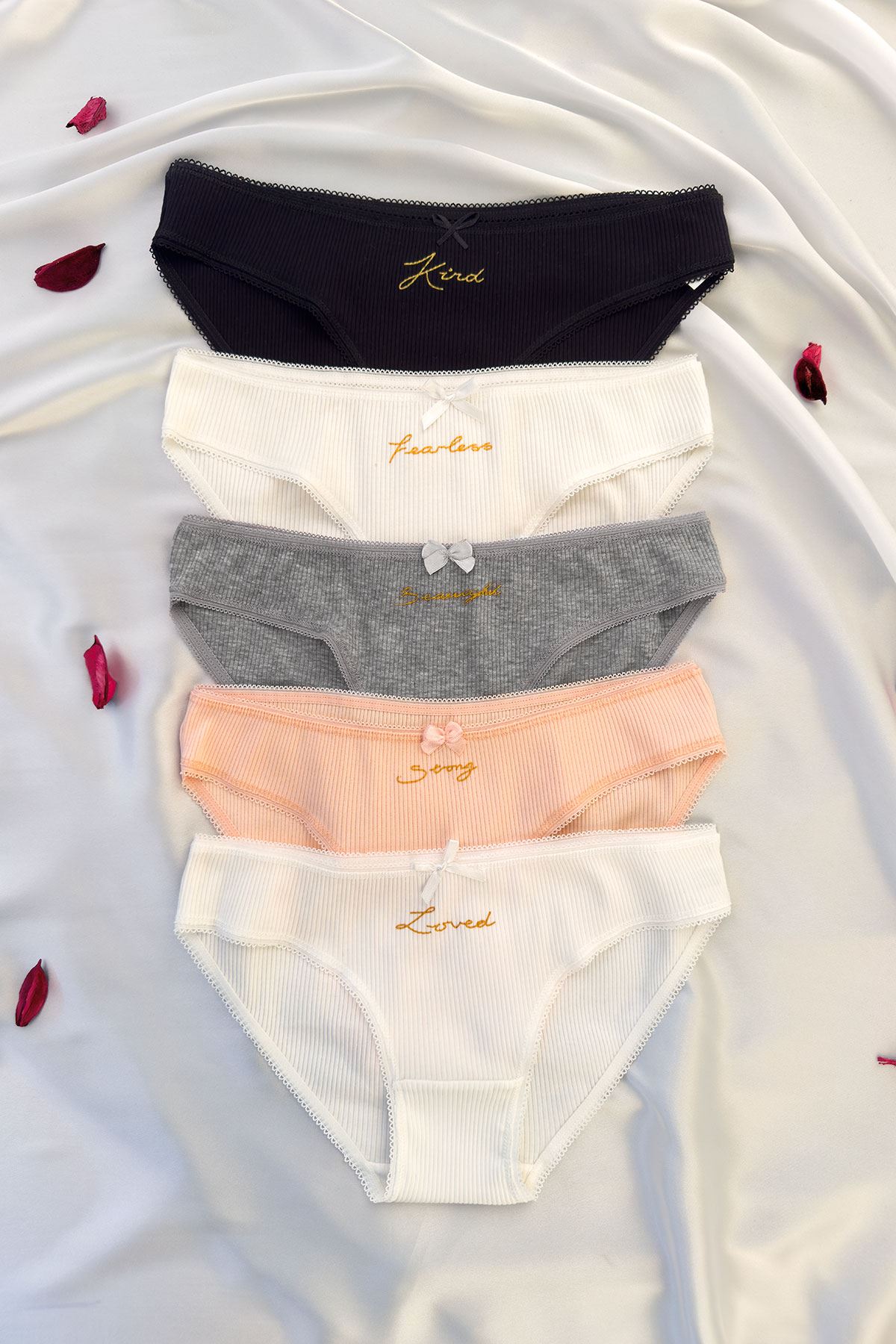 5'li Baskılı Bikini Külot Set