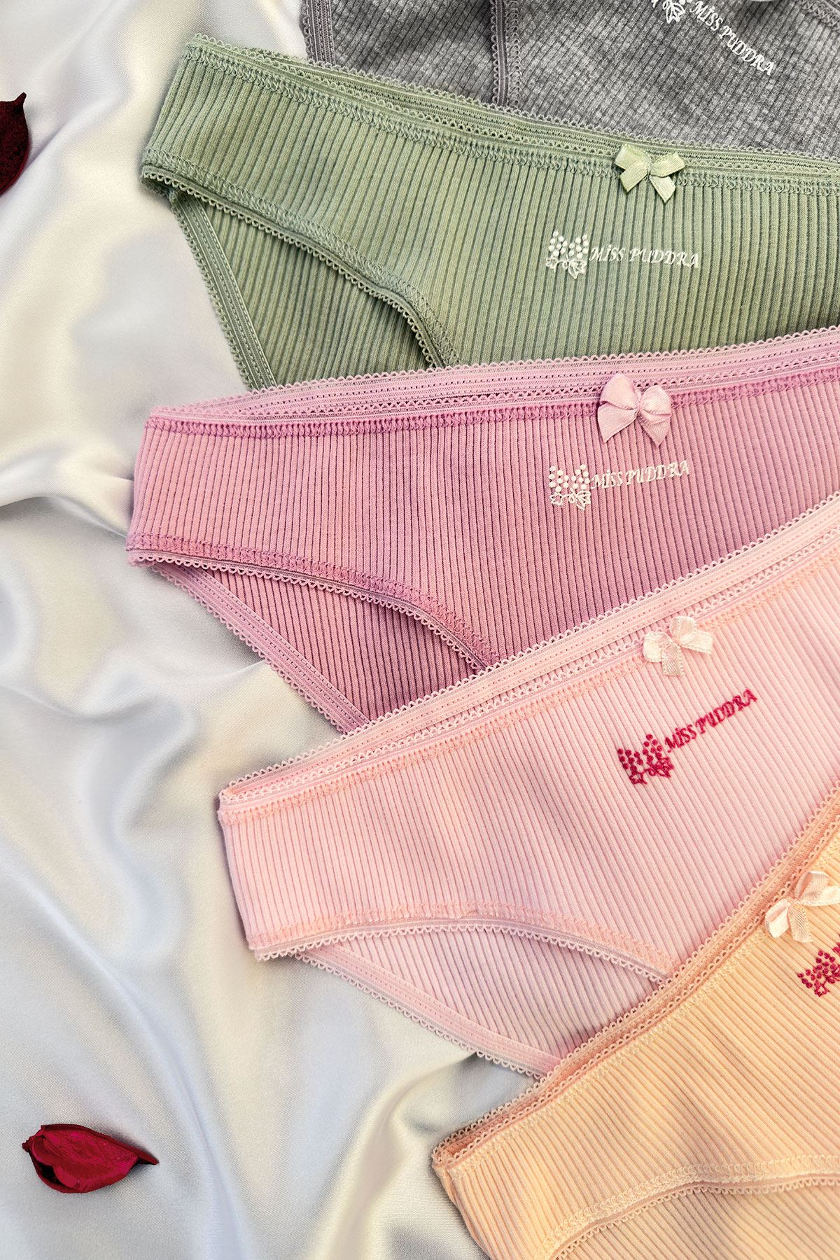 5'li Baskılı Bikini Külot Set