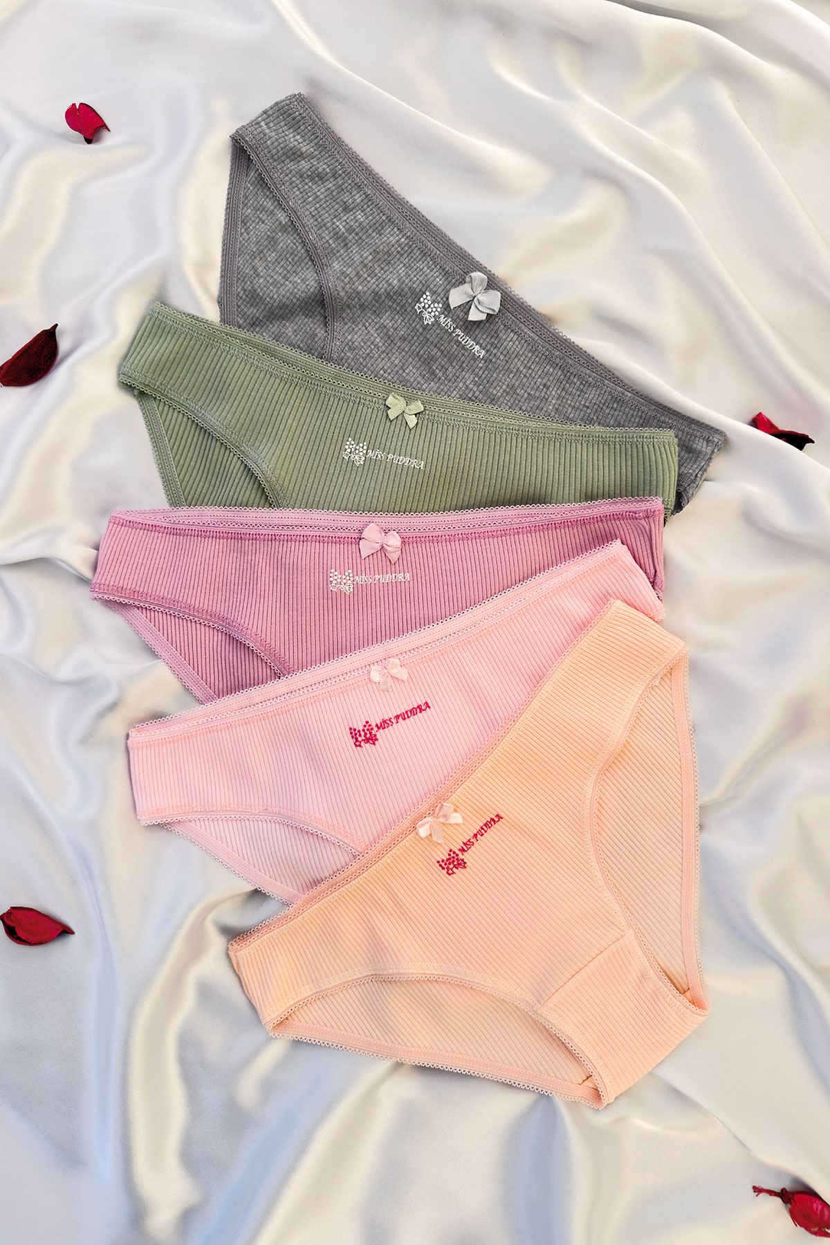 5'li Baskılı Bikini Külot Set