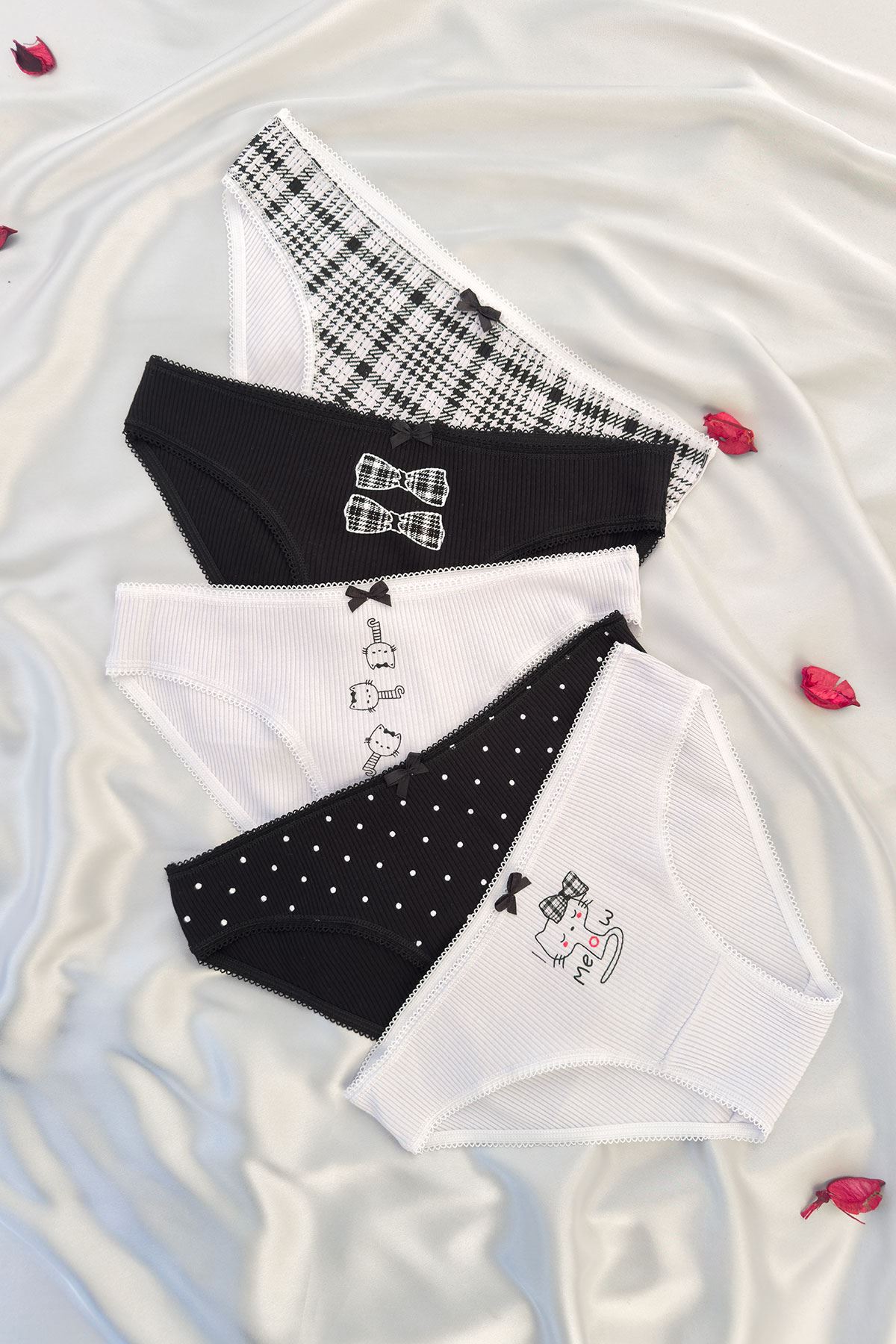 5'li Baskılı Bikini Külot Set