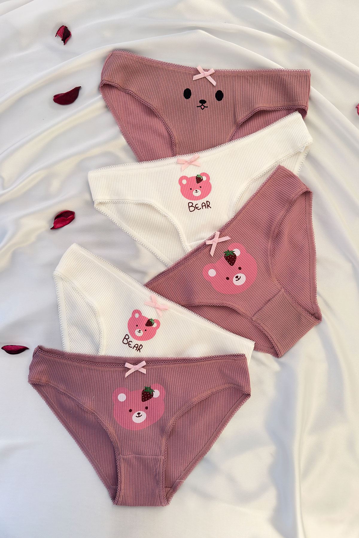 5'li Baskılı Bikini Külot Set