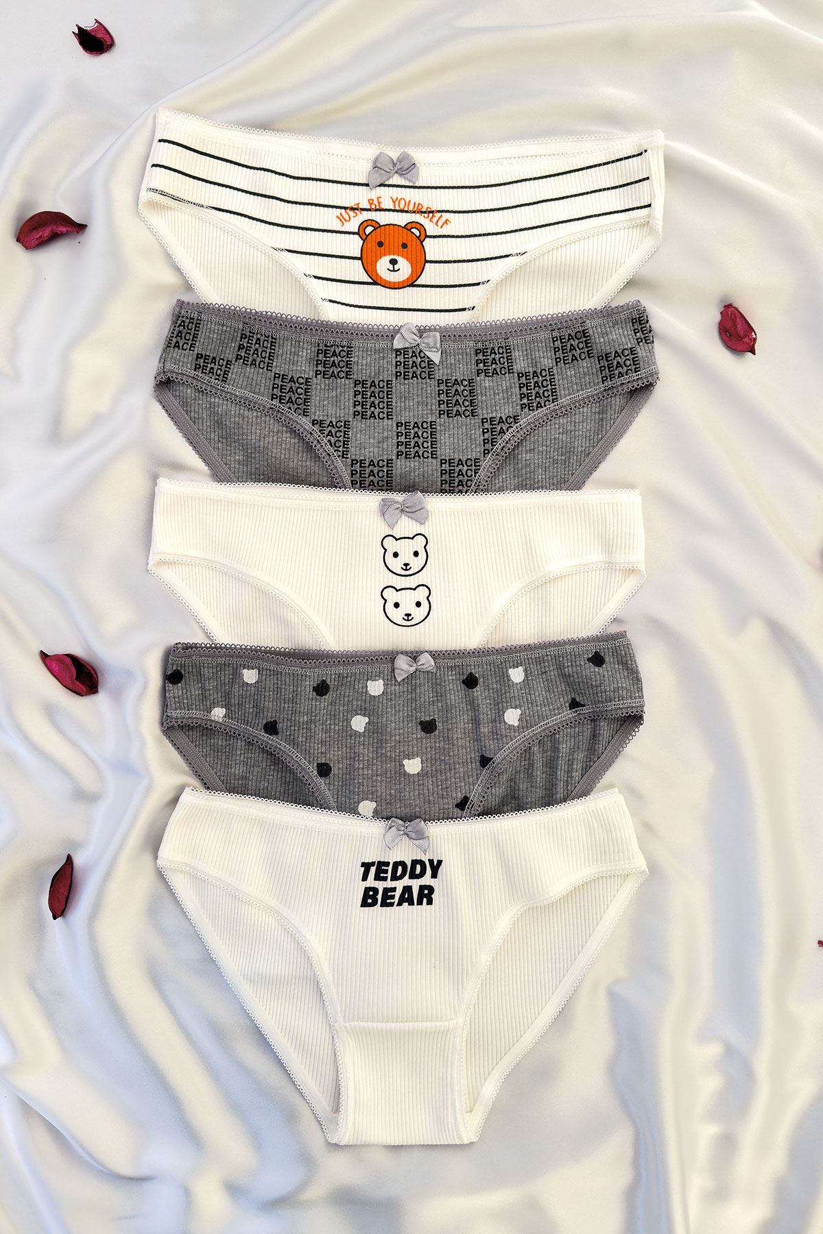 5'li Baskılı Bikini Külot Set