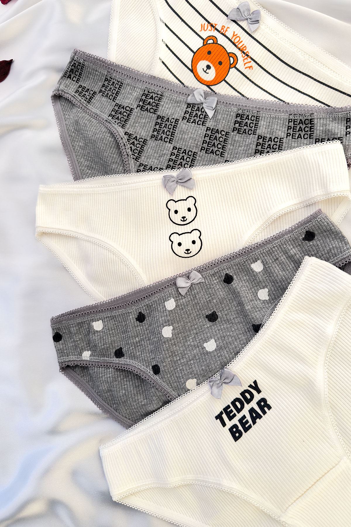 5'li Baskılı Bikini Külot Set