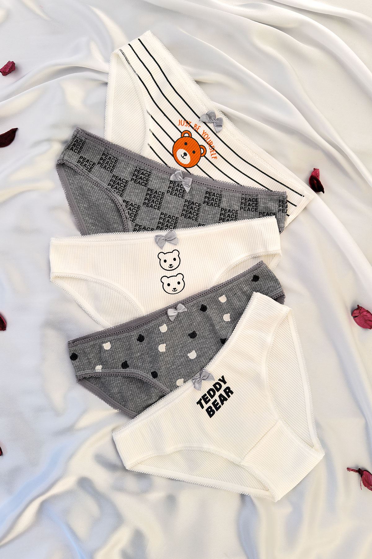 5'li Baskılı Bikini Külot Set