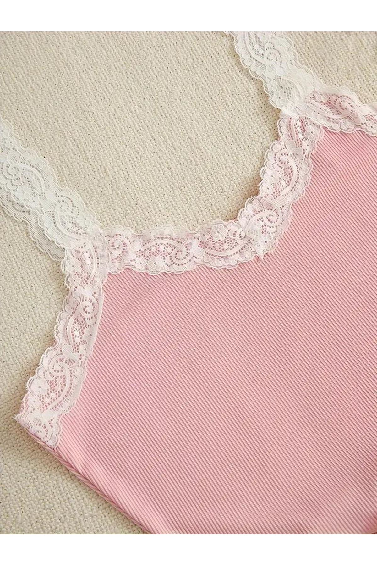 Çiçek Desenli 3'lü Pijama Takımı Pembe