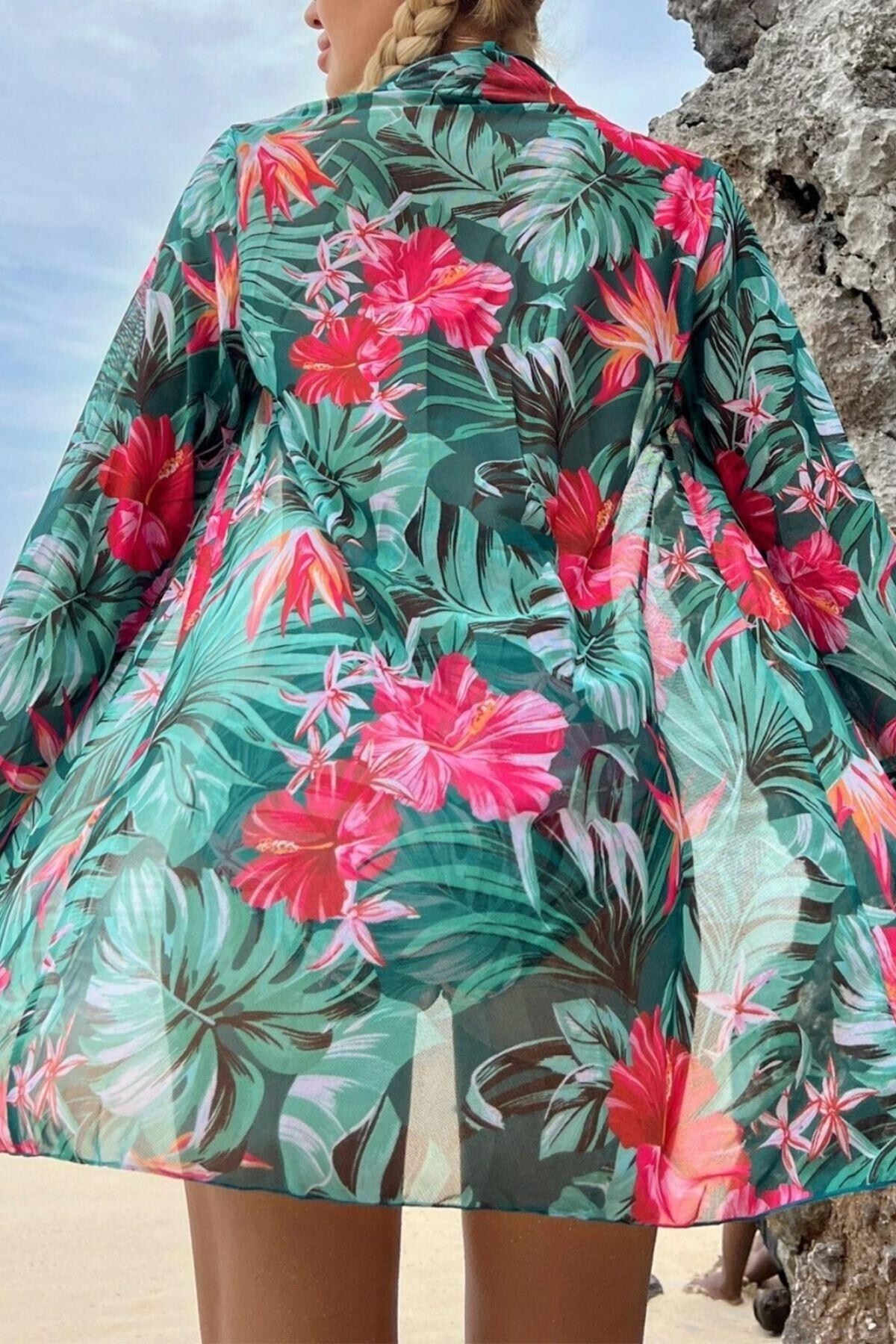 Yüksek Bel Bikini Pareo Takım