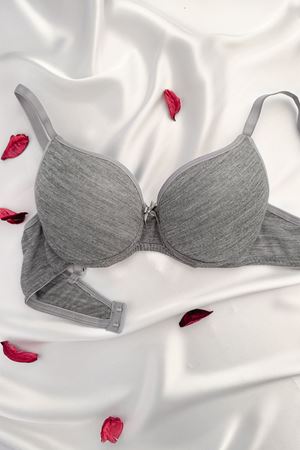 Destekli Sütyen Gri Melanj