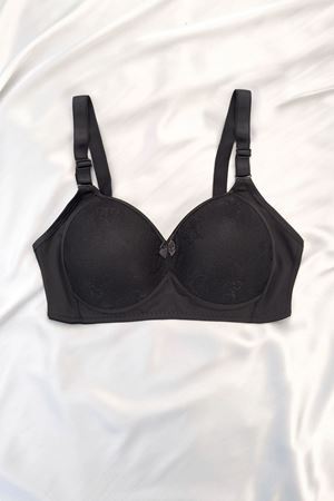 Desteksiz Puantiyeli Sütyen Siyah