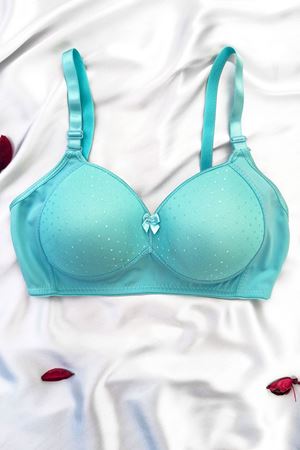 Desteksiz Puantiyeli Sütyen Su Yeşili