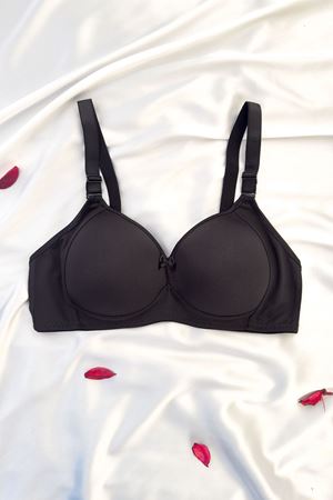 Desteksiz Silikonlu Sütyen Siyah