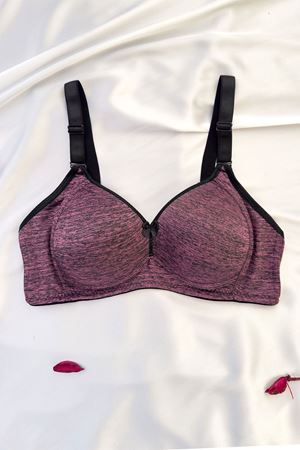 Desteksiz Silikonlu Sütyen Mor