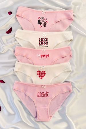 5'li Baskılı Bikini Külot Set