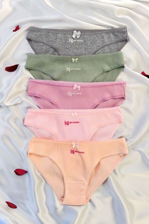 5'li Baskılı Bikini Külot Set