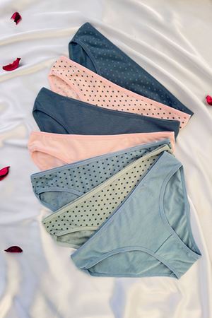 7'li Puantiyeli Basic Bikini Külot Set