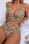 Kaplı Astarlı Yüksek Bel Bikini Takım